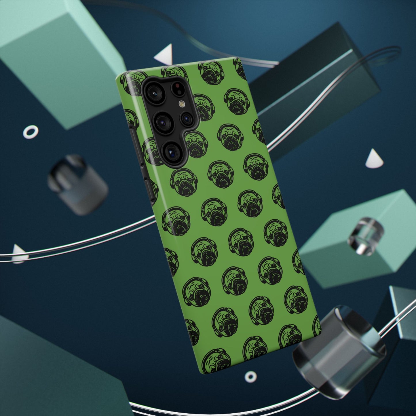 [Green] Poogstek Logo Stylish Impact-Resistant Phone Case with Cool Headphone Design, Hipster Gift, Fun Phone Accessory, Trendy Tech Case, Unique [...]