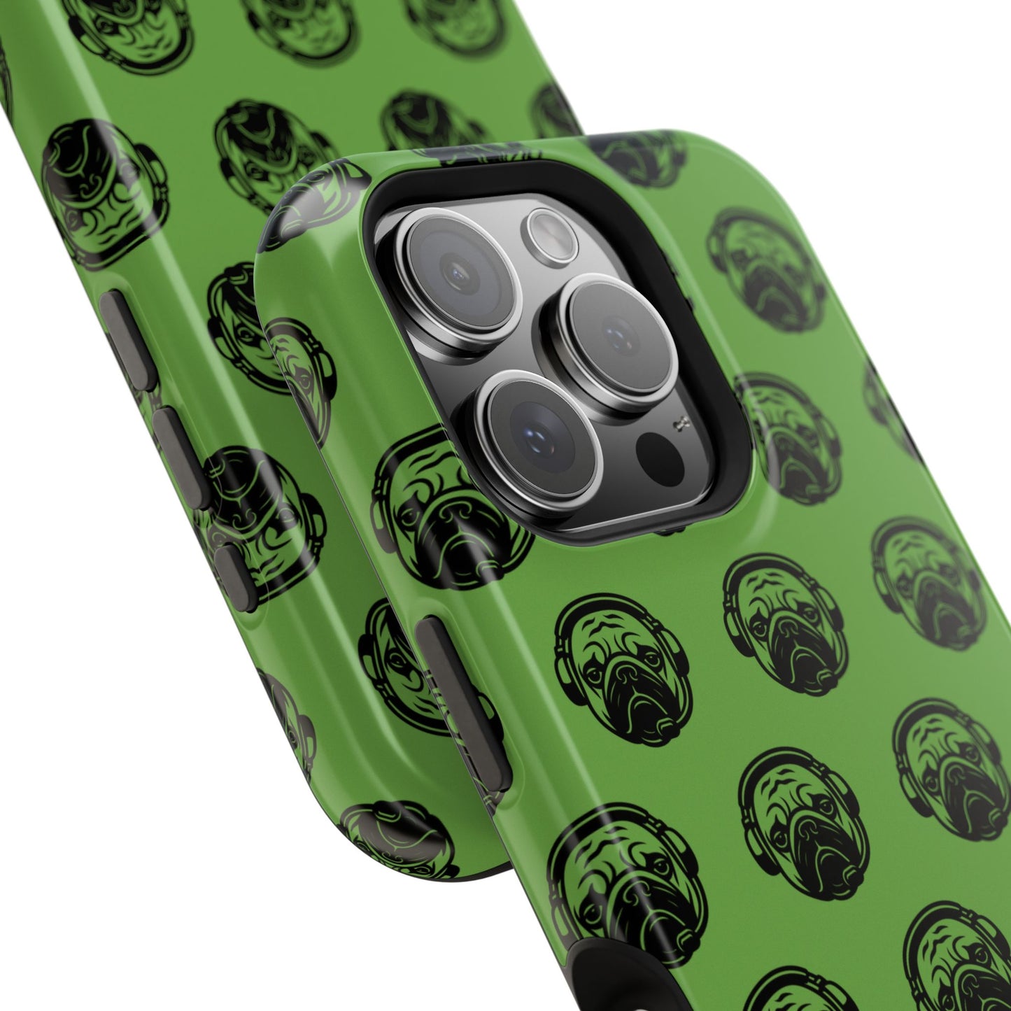 [Green] Poogstek Logo Stylish Impact-Resistant Phone Case with Cool Headphone Design, Hipster Gift, Fun Phone Accessory, Trendy Tech Case, Unique [...]