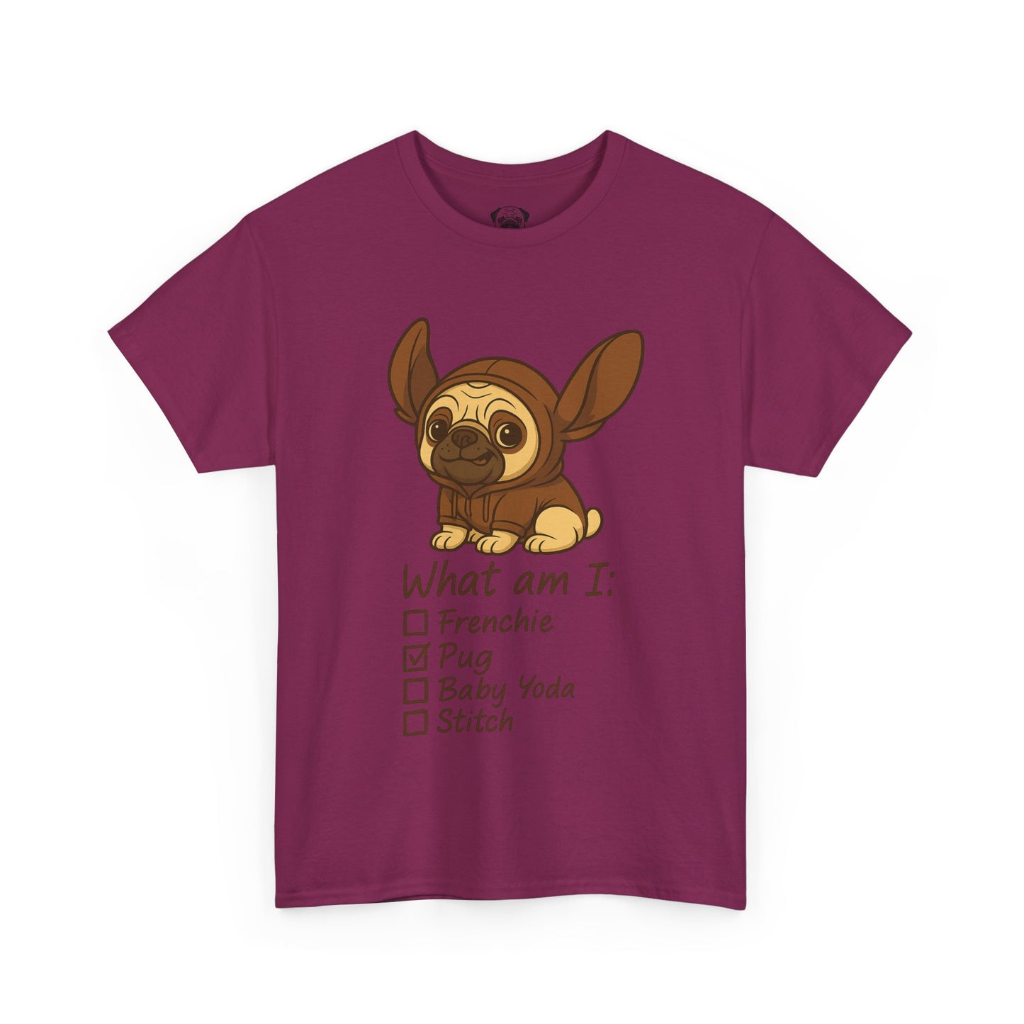 Pug Frenchie or Baby Yoda Tee, Casual Dog Lover's T-Shirt, Halloween Gift for Pet Owners, Funny Friendship Shirt, Unisex Cotton Tee
