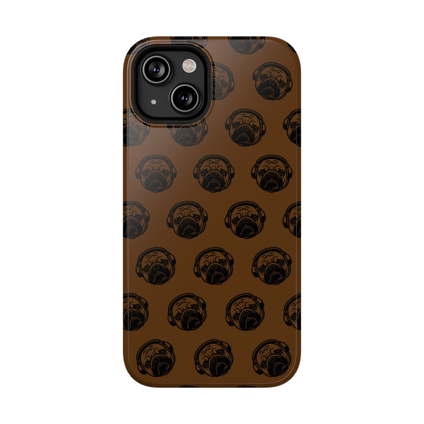 [Brown] Poogstek Logo Stylish Impact-Resistant Phone Case with Cool Headphone Design, Hipster Gift, Fun Phone Accessory, Trendy Tech Case, Unique [...]