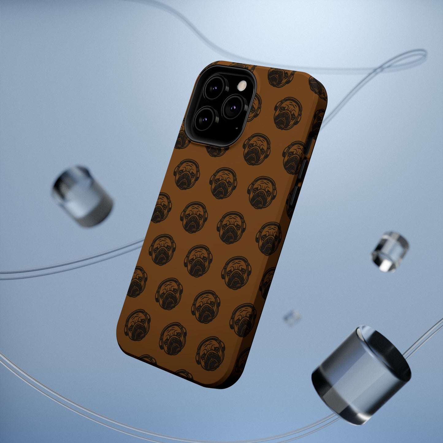 [Brown] Poogstek Logo Stylish Impact-Resistant Phone Case with Cool Headphone Design, Hipster Gift, Fun Phone Accessory, Trendy Tech Case, Unique [...]