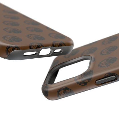 [Brown] Poogstek Logo Stylish Impact-Resistant Phone Case with Cool Headphone Design, Hipster Gift, Fun Phone Accessory, Trendy Tech Case, Unique [...]