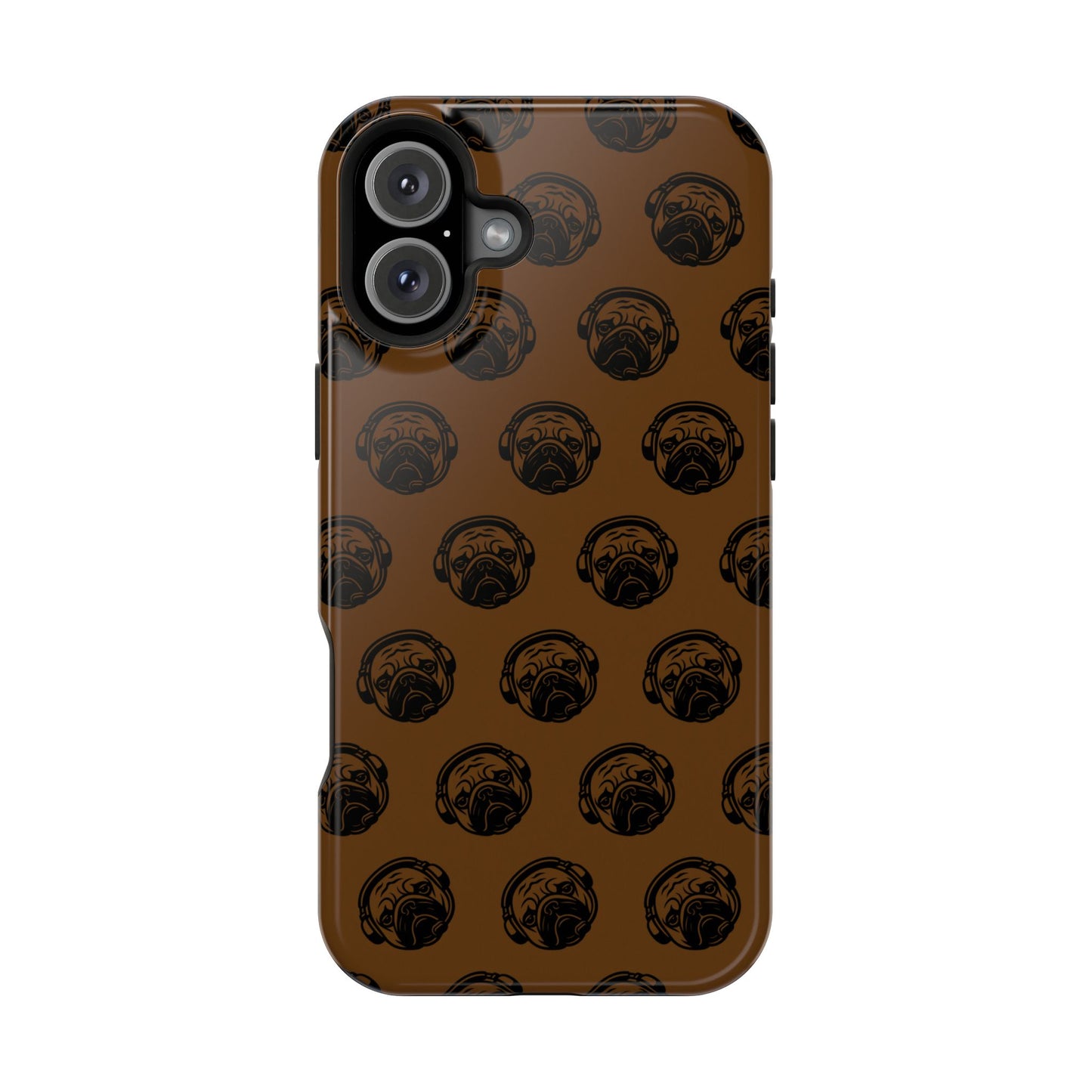 [Brown] Poogstek Logo Stylish Impact-Resistant Phone Case with Cool Headphone Design, Hipster Gift, Fun Phone Accessory, Trendy Tech Case, Unique [...]