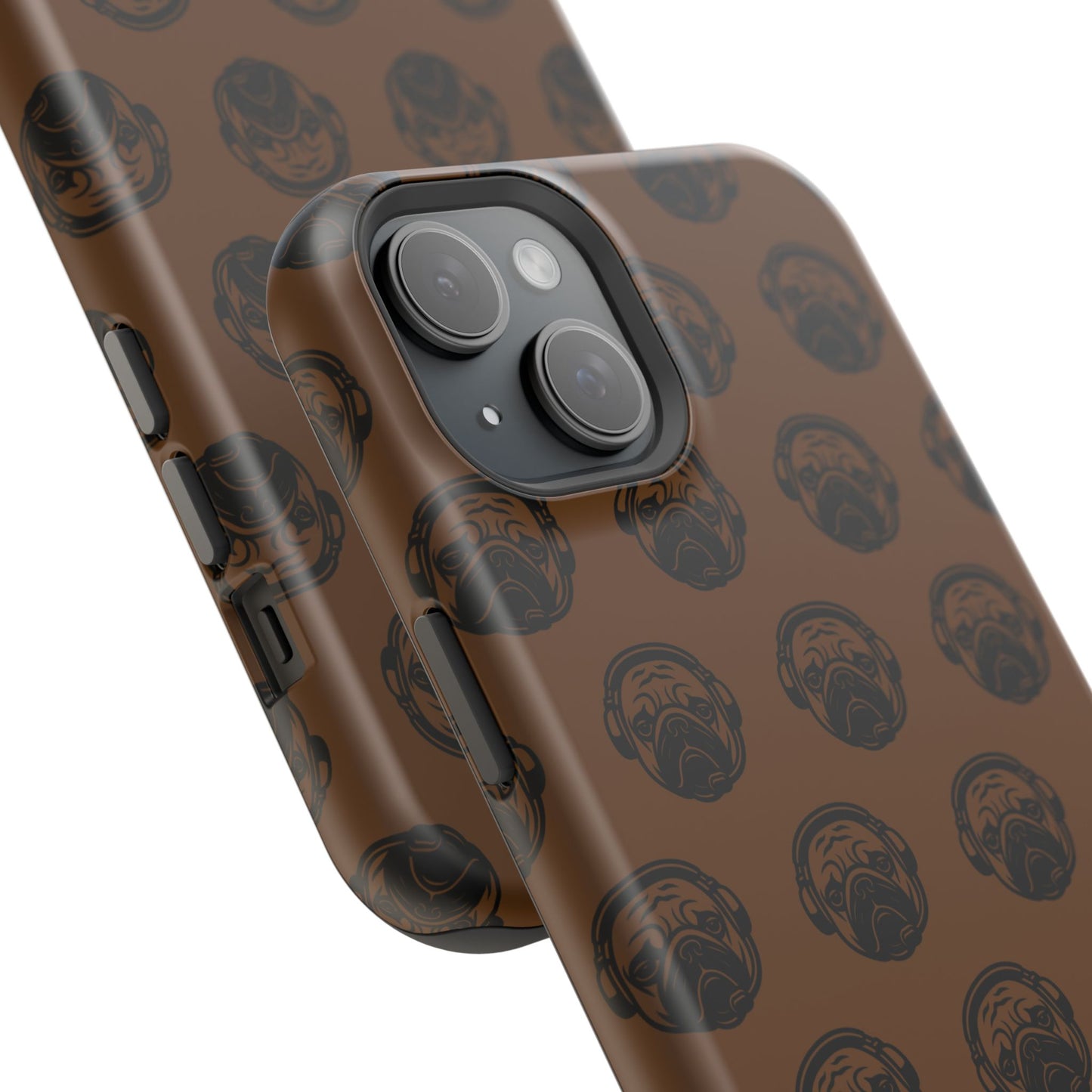 [Brown] Poogstek Logo Stylish Impact-Resistant Phone Case with Cool Headphone Design, Hipster Gift, Fun Phone Accessory, Trendy Tech Case, Unique [...]