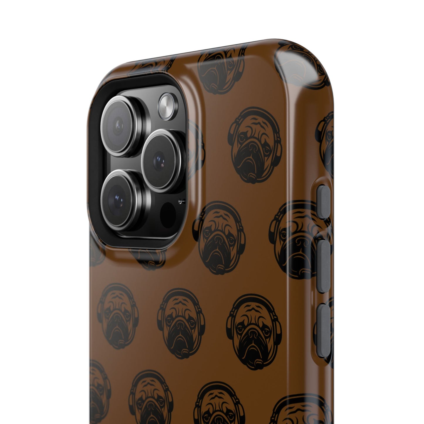 [Brown] Poogstek Logo Stylish Impact-Resistant Phone Case with Cool Headphone Design, Hipster Gift, Fun Phone Accessory, Trendy Tech Case, Unique [...]