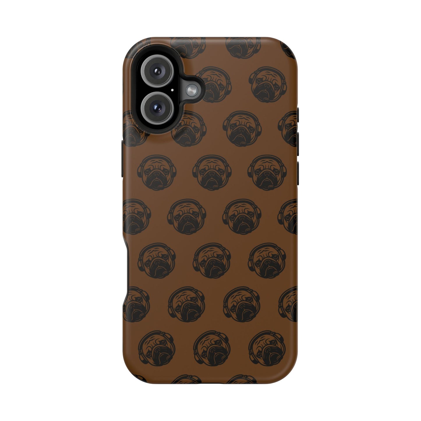 [Brown] Poogstek Logo Stylish Impact-Resistant Phone Case with Cool Headphone Design, Hipster Gift, Fun Phone Accessory, Trendy Tech Case, Unique [...]