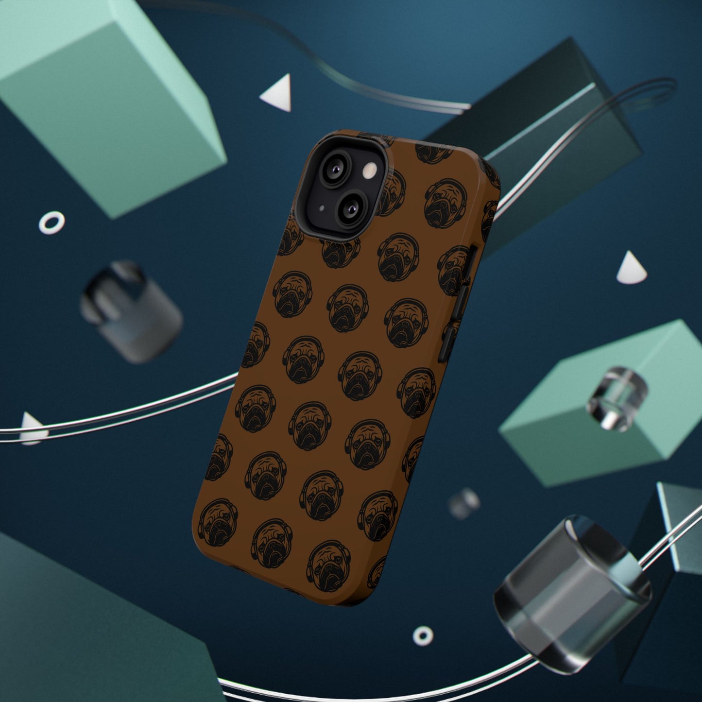 [Brown] Poogstek Logo Stylish Impact-Resistant Phone Case with Cool Headphone Design, Hipster Gift, Fun Phone Accessory, Trendy Tech Case, Unique [...]