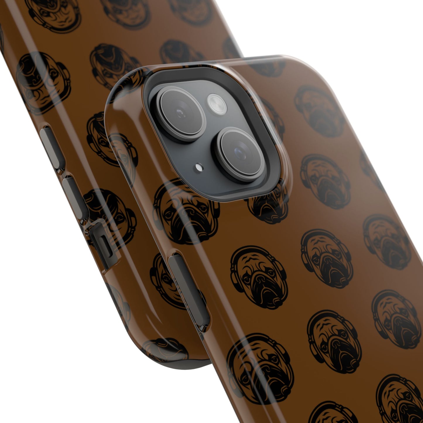 [Brown] Poogstek Logo Stylish Impact-Resistant Phone Case with Cool Headphone Design, Hipster Gift, Fun Phone Accessory, Trendy Tech Case, Unique [...]