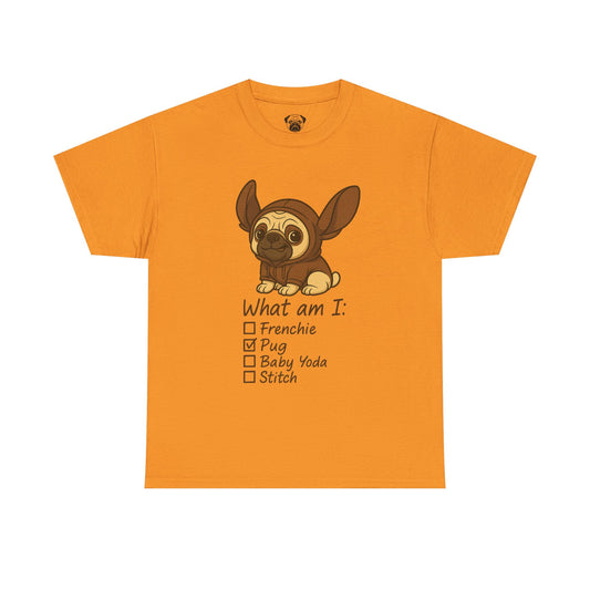 Pug Frenchie or Baby Yoda Tee, Casual Dog Lover's T-Shirt, Halloween Gift for Pet Owners, Funny Friendship Shirt, Unisex Cotton Tee
