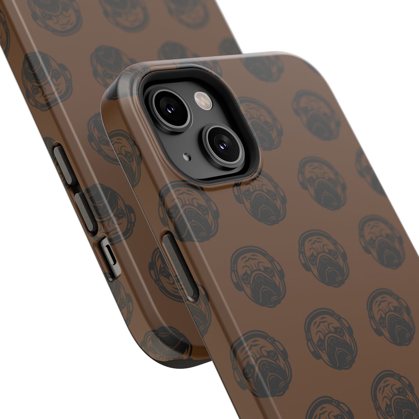 [Brown] Poogstek Logo Stylish Impact-Resistant Phone Case with Cool Headphone Design, Hipster Gift, Fun Phone Accessory, Trendy Tech Case, Unique [...]