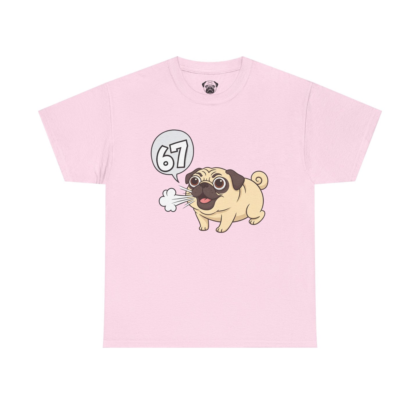Cute Trendy Poogs Pug 67 Tee, Casual Dog Lover's T-Shirt, Gift for Pet Owners, Funny Friendship Shirt, Unisex Cotton Tee