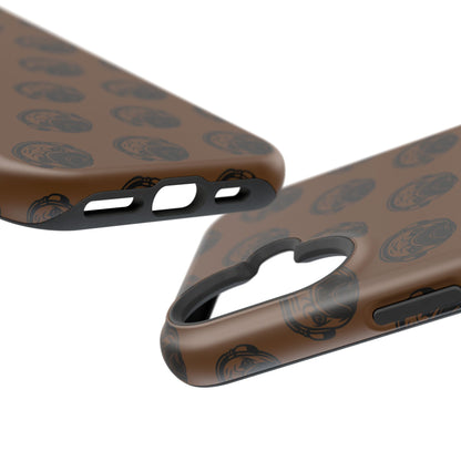 [Brown] Poogstek Logo Stylish Impact-Resistant Phone Case with Cool Headphone Design, Hipster Gift, Fun Phone Accessory, Trendy Tech Case, Unique [...]