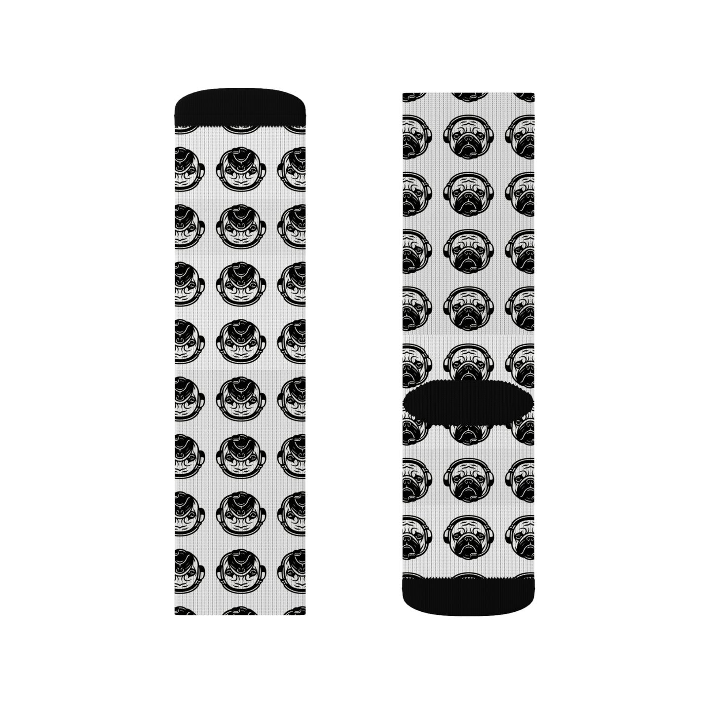 [White] Poogstek Whimsical Sublimation Socks, Cozy Gift for Friends, Fun Fashion Accessory, Everyday Wear, Unique Patterned Socks