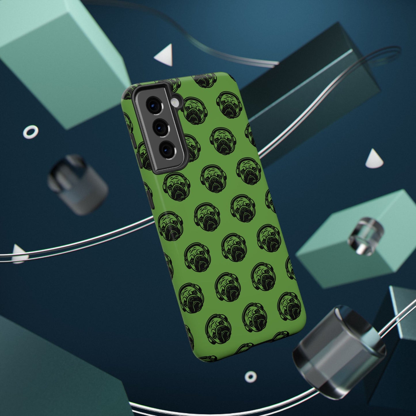 [Green] Poogstek Logo Stylish Impact-Resistant Phone Case with Cool Headphone Design, Hipster Gift, Fun Phone Accessory, Trendy Tech Case, Unique [...]