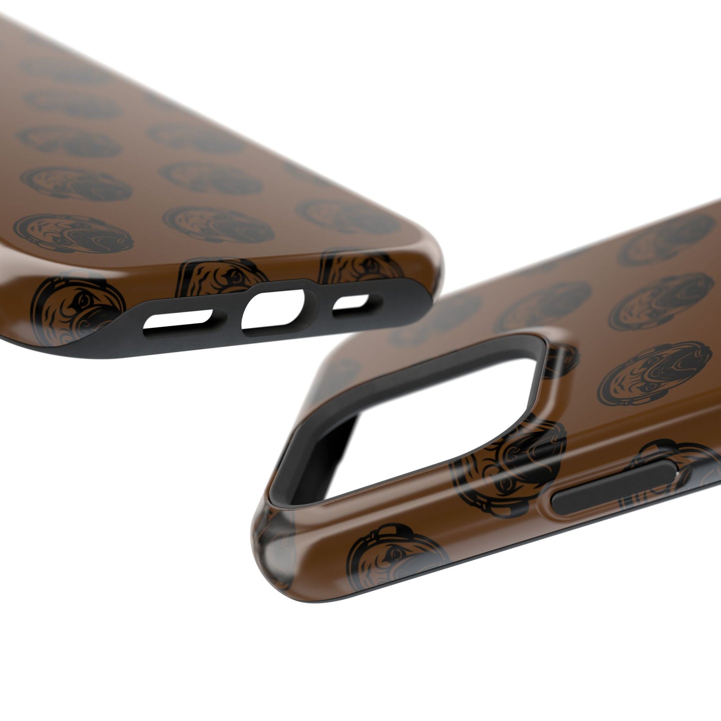 [Brown] Poogstek Logo Stylish Impact-Resistant Phone Case with Cool Headphone Design, Hipster Gift, Fun Phone Accessory, Trendy Tech Case, Unique [...]