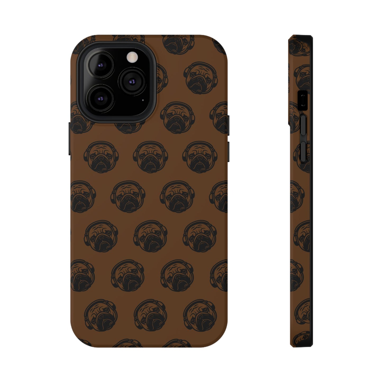 [Brown] Poogstek Logo Stylish Impact-Resistant Phone Case with Cool Headphone Design, Hipster Gift, Fun Phone Accessory, Trendy Tech Case, Unique [...]