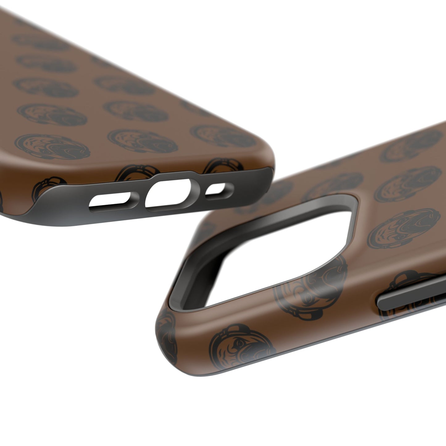 [Brown] Poogstek Logo Stylish Impact-Resistant Phone Case with Cool Headphone Design, Hipster Gift, Fun Phone Accessory, Trendy Tech Case, Unique [...]