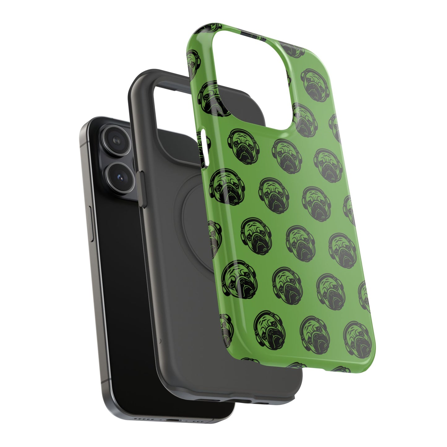 [Green] Poogstek Logo Stylish Impact-Resistant Phone Case with Cool Headphone Design, Hipster Gift, Fun Phone Accessory, Trendy Tech Case, Unique [...]