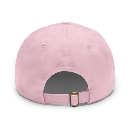 [Pink] Unisex Poogs Hat with Leather Patch, Cute Pet Lover Cap, Gift for Dog Owners, Adjustable Baseball Cap, Fun Casual Headwear