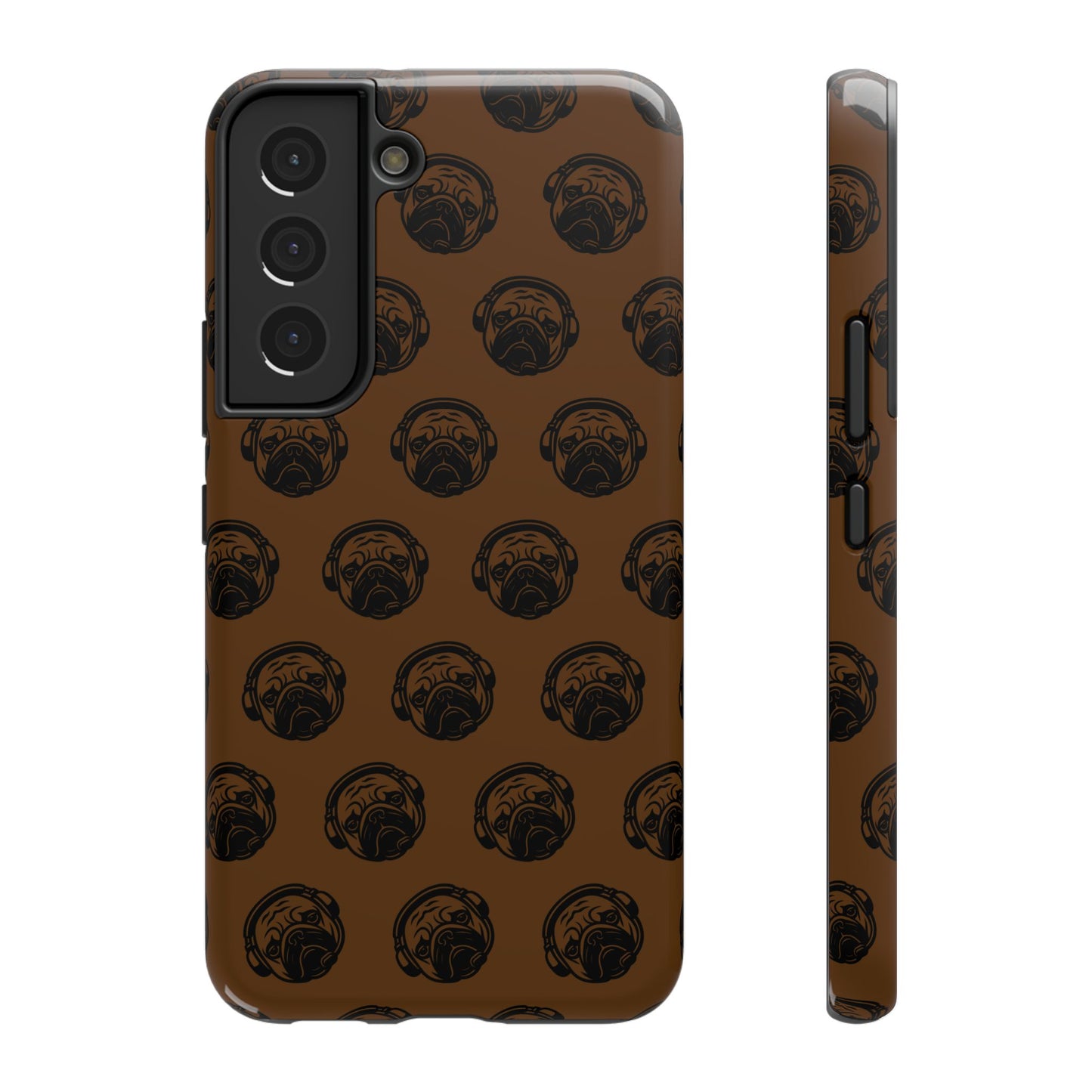 [Brown] Poogstek Logo Stylish Impact-Resistant Phone Case with Cool Headphone Design, Hipster Gift, Fun Phone Accessory, Trendy Tech Case, Unique [...]