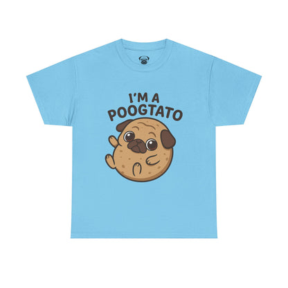 Cute Pug Potato Poogtato Tee, Casual Dog Lover's T-Shirt, Halloween Gift for Pet Owners, Funny Friendship Shirt, Unisex Cotton Tee
