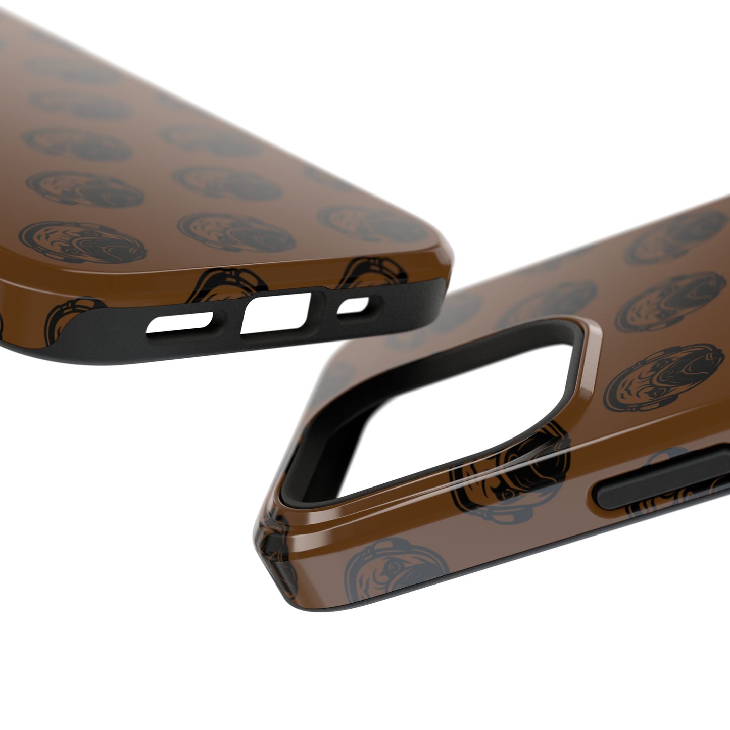 [Brown] Poogstek Logo Stylish Impact-Resistant Phone Case with Cool Headphone Design, Hipster Gift, Fun Phone Accessory, Trendy Tech Case, Unique [...]