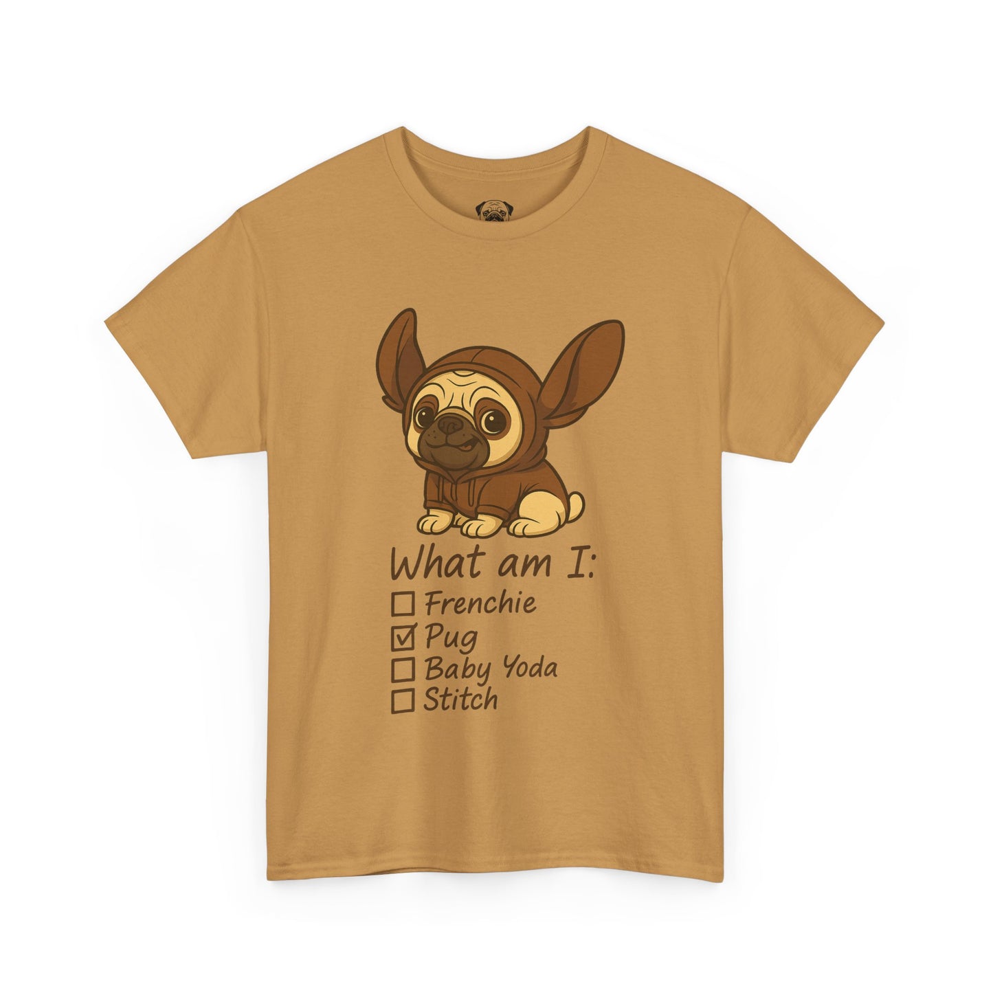 Pug Frenchie or Baby Yoda Tee, Casual Dog Lover's T-Shirt, Halloween Gift for Pet Owners, Funny Friendship Shirt, Unisex Cotton Tee