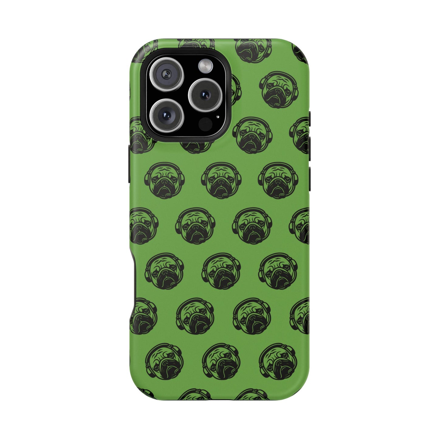 [Green] Poogstek Logo Stylish Impact-Resistant Phone Case with Cool Headphone Design, Hipster Gift, Fun Phone Accessory, Trendy Tech Case, Unique [...]