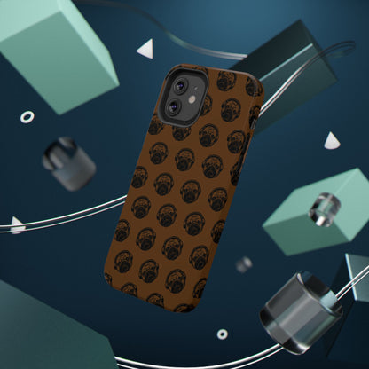 [Brown] Poogstek Logo Stylish Impact-Resistant Phone Case with Cool Headphone Design, Hipster Gift, Fun Phone Accessory, Trendy Tech Case, Unique [...]