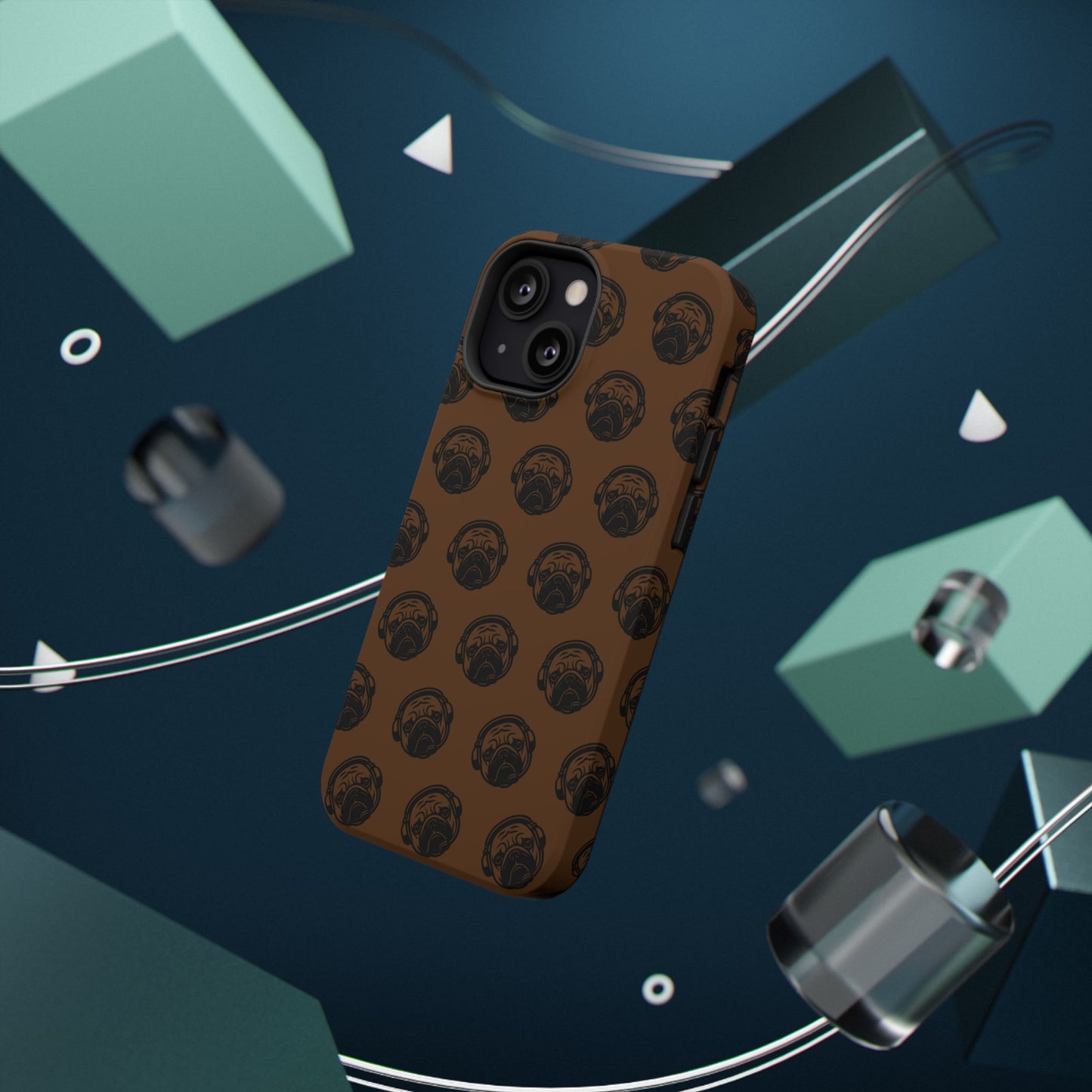 [Brown] Poogstek Logo Stylish Impact-Resistant Phone Case with Cool Headphone Design, Hipster Gift, Fun Phone Accessory, Trendy Tech Case, Unique [...]