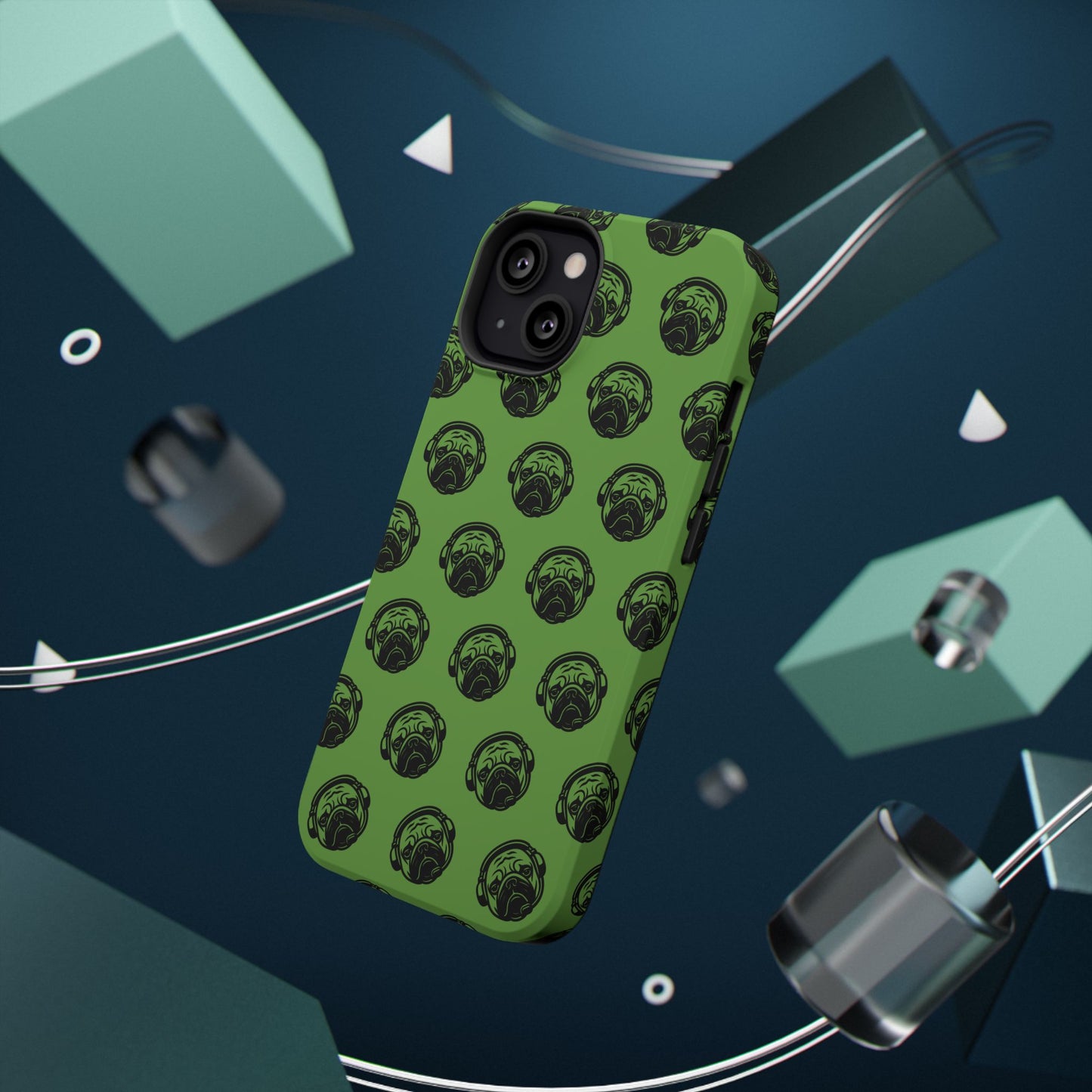 [Green] Poogstek Logo Stylish Impact-Resistant Phone Case with Cool Headphone Design, Hipster Gift, Fun Phone Accessory, Trendy Tech Case, Unique [...]