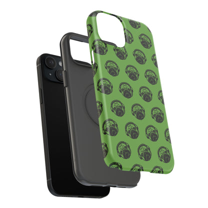 [Green] Poogstek Logo Stylish Impact-Resistant Phone Case with Cool Headphone Design, Hipster Gift, Fun Phone Accessory, Trendy Tech Case, Unique [...]