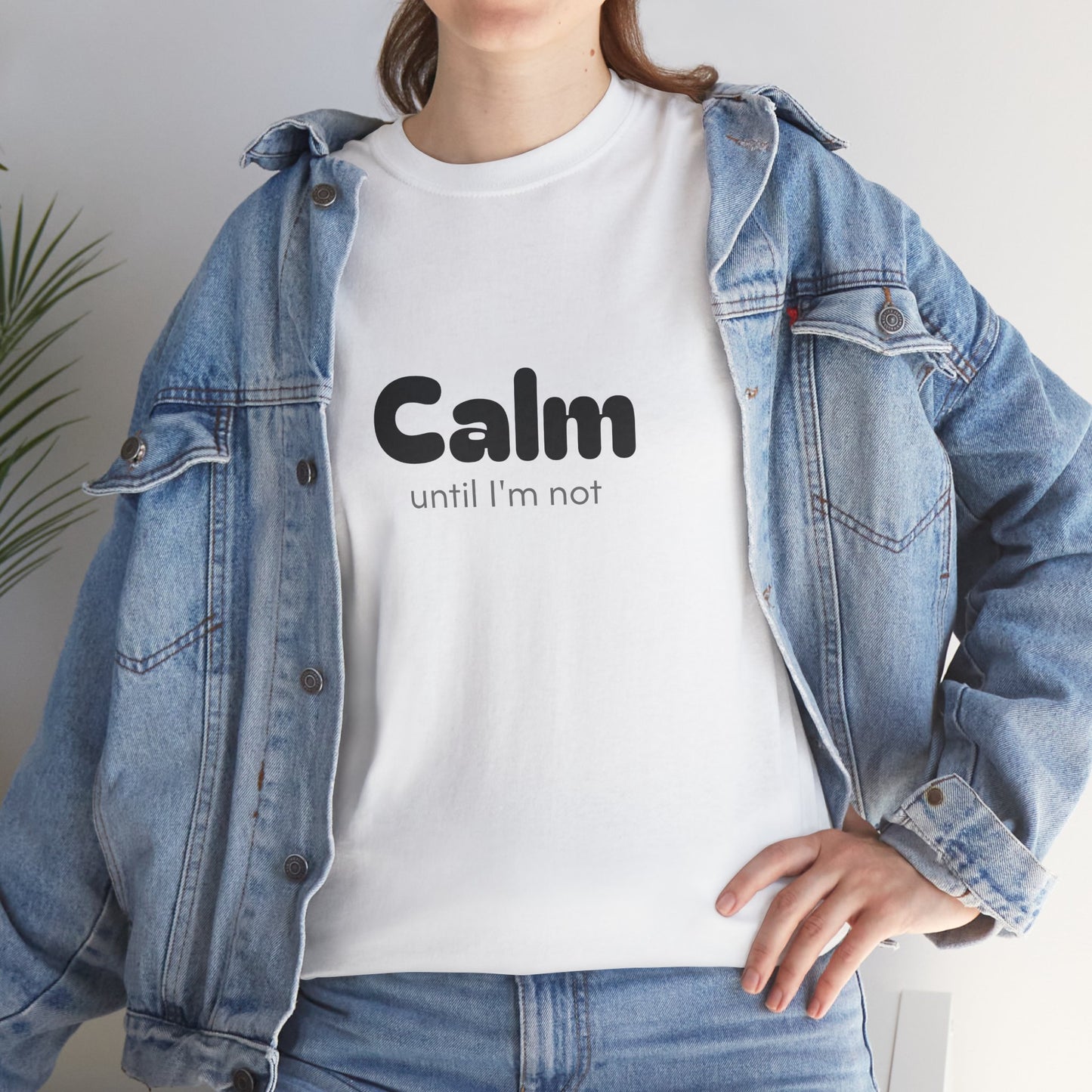 Unisex Typography Humor Tee – Calm until I'm not