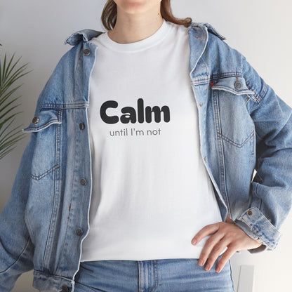 Unisex Typography Humor Tee – Calm until I'm not