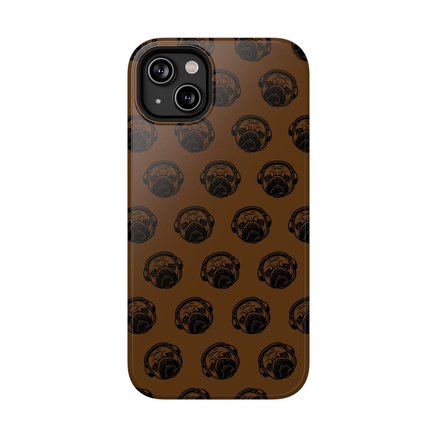 [Brown] Poogstek Logo Stylish Impact-Resistant Phone Case with Cool Headphone Design, Hipster Gift, Fun Phone Accessory, Trendy Tech Case, Unique [...]