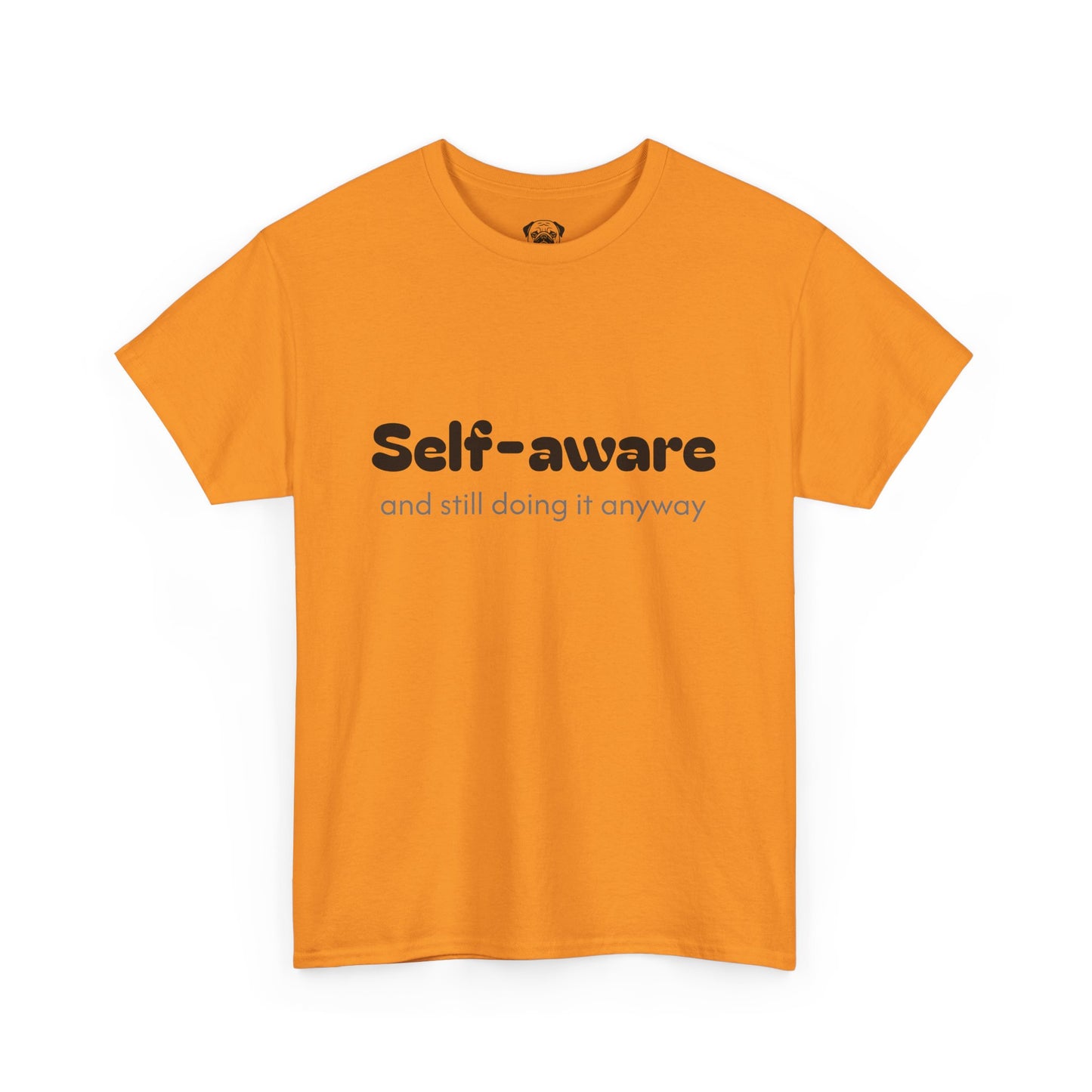 Unisex Typography Humor Tee – Self-aware and still doing it anyway