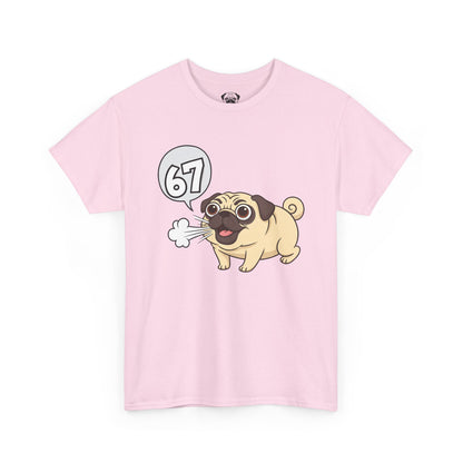 Cute Trendy Poogs Pug 67 Tee, Casual Dog Lover's T-Shirt, Gift for Pet Owners, Funny Friendship Shirt, Unisex Cotton Tee