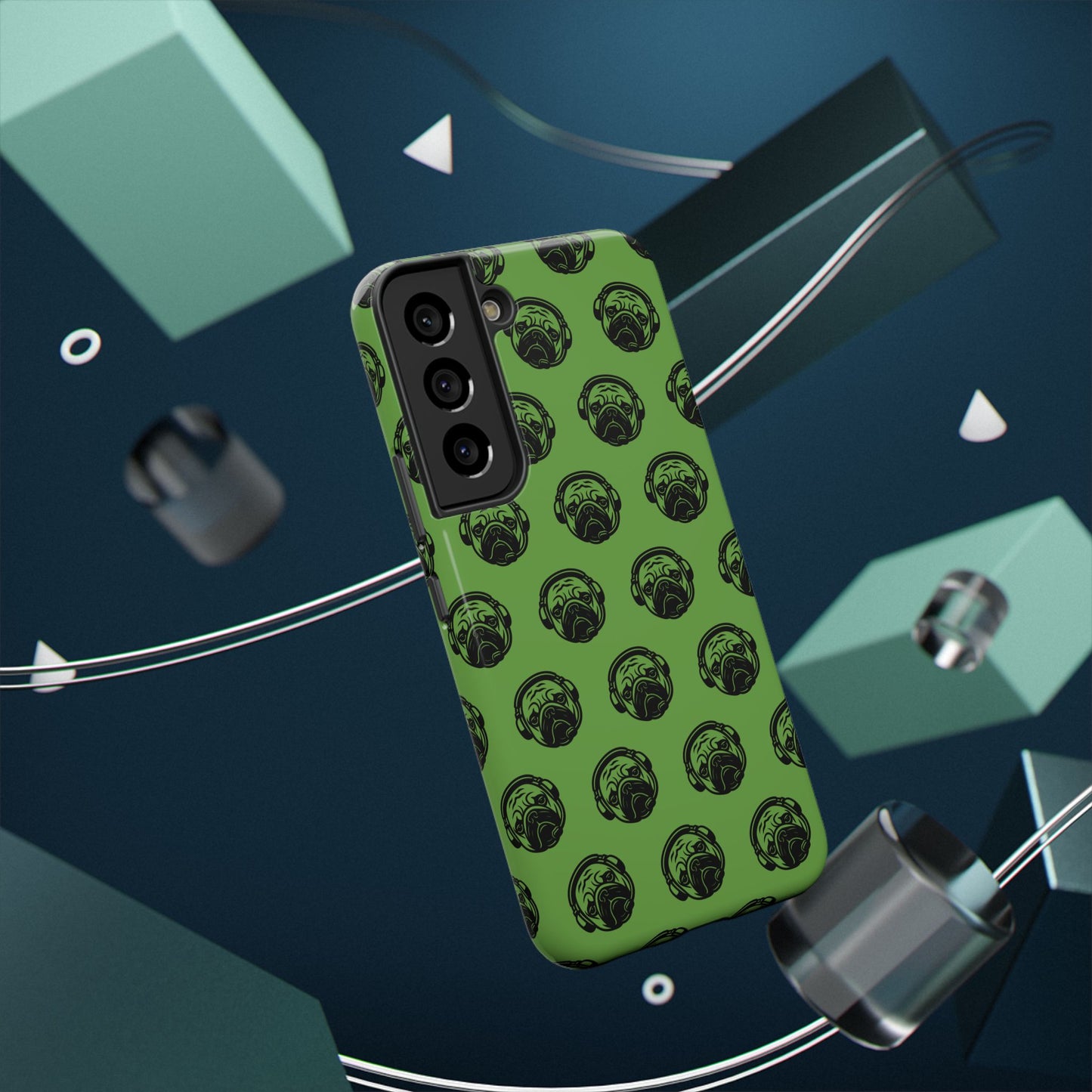 [Green] Poogstek Logo Stylish Impact-Resistant Phone Case with Cool Headphone Design, Hipster Gift, Fun Phone Accessory, Trendy Tech Case, Unique [...]