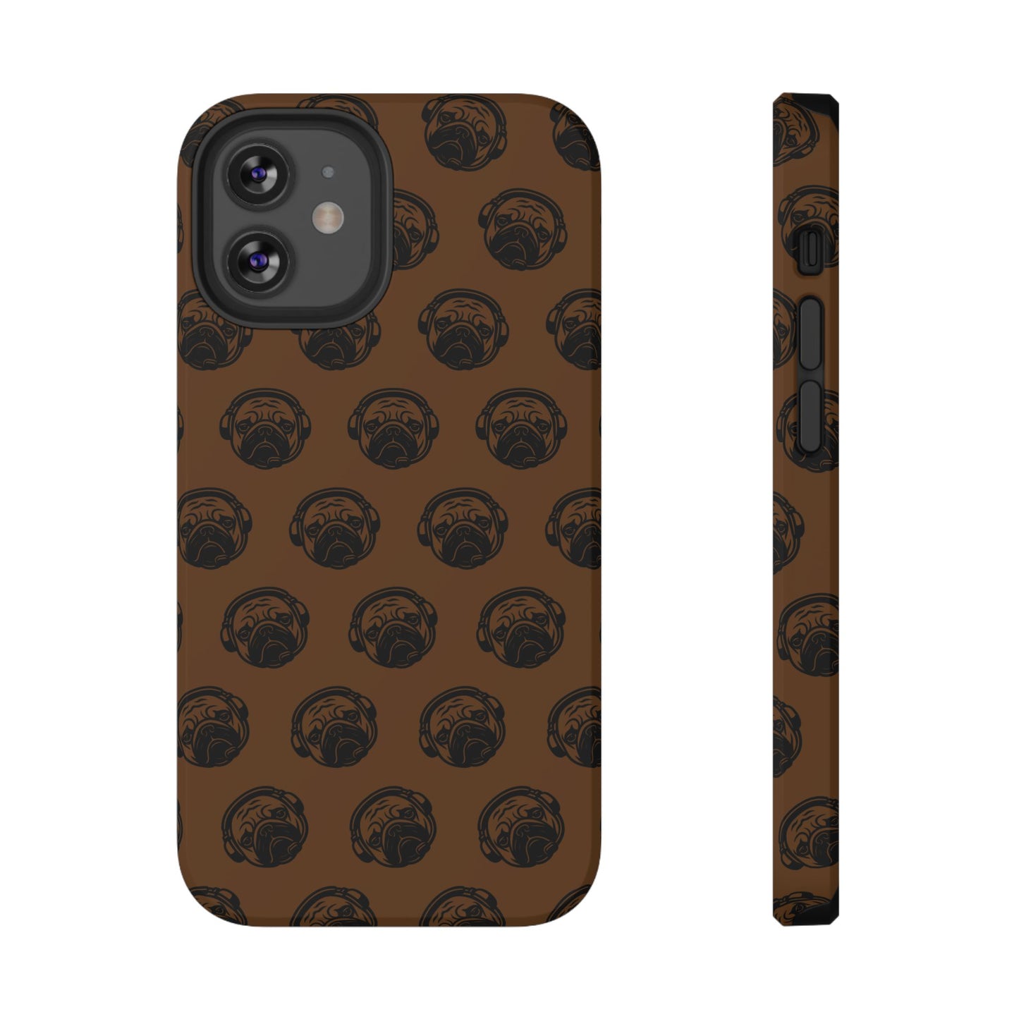 [Brown] Poogstek Logo Stylish Impact-Resistant Phone Case with Cool Headphone Design, Hipster Gift, Fun Phone Accessory, Trendy Tech Case, Unique [...]