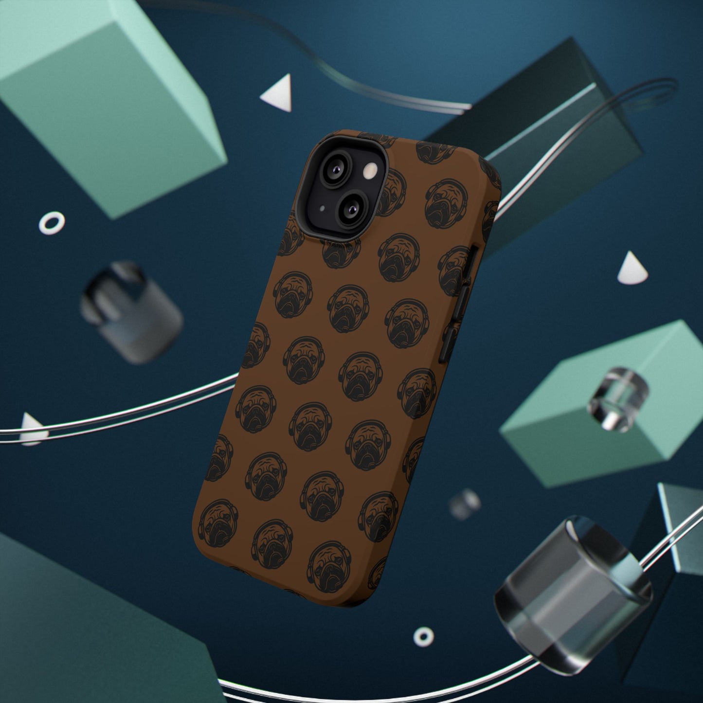 [Brown] Poogstek Logo Stylish Impact-Resistant Phone Case with Cool Headphone Design, Hipster Gift, Fun Phone Accessory, Trendy Tech Case, Unique [...]