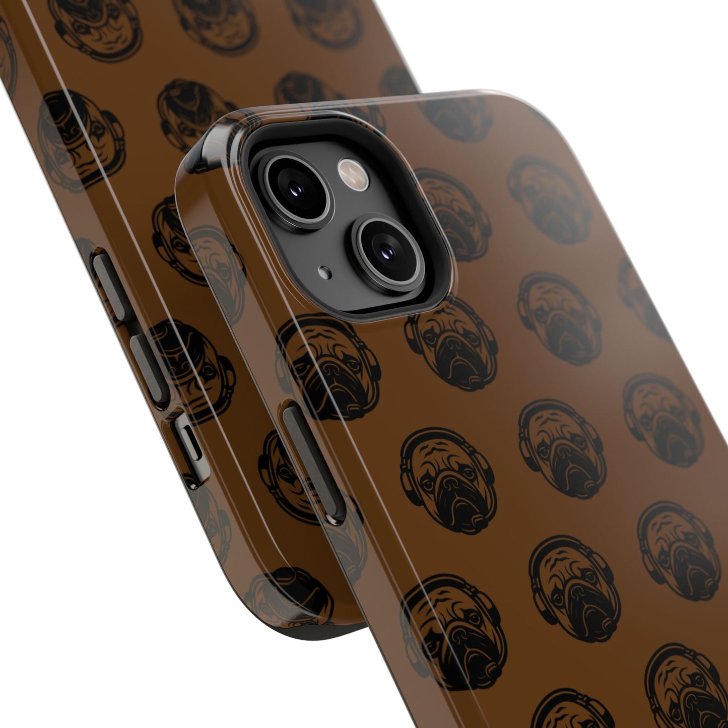 [Brown] Poogstek Logo Stylish Impact-Resistant Phone Case with Cool Headphone Design, Hipster Gift, Fun Phone Accessory, Trendy Tech Case, Unique [...]