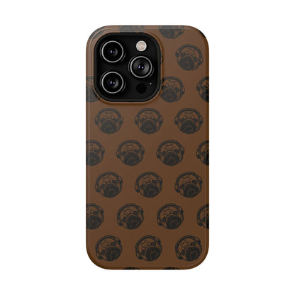 [Brown] Poogstek Logo Stylish Impact-Resistant Phone Case with Cool Headphone Design, Hipster Gift, Fun Phone Accessory, Trendy Tech Case, Unique [...]