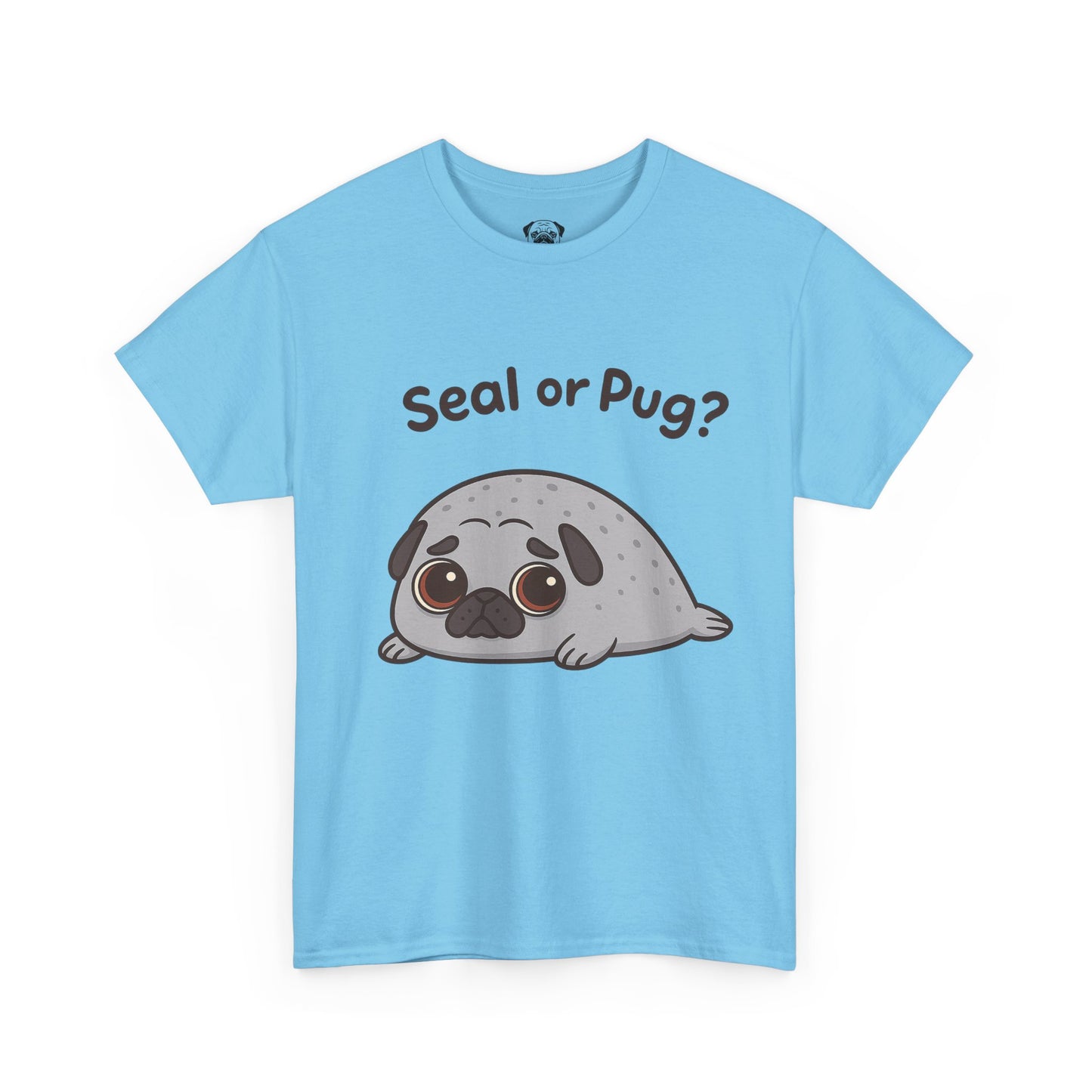 Cute Pug or Seal Tee, Casual Dog Lover's T-Shirt, Gift for Pet Owners, Funny Friendship Shirt, Unisex Cotton Tee