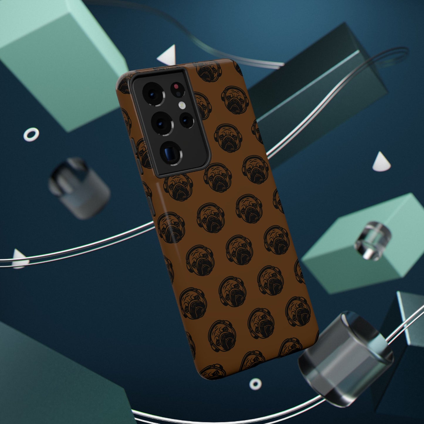 [Brown] Poogstek Logo Stylish Impact-Resistant Phone Case with Cool Headphone Design, Hipster Gift, Fun Phone Accessory, Trendy Tech Case, Unique [...]