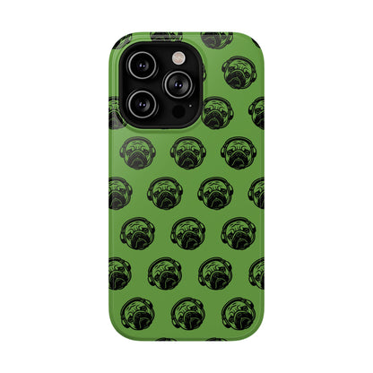 [Green] Poogstek Logo Stylish Impact-Resistant Phone Case with Cool Headphone Design, Hipster Gift, Fun Phone Accessory, Trendy Tech Case, Unique [...]