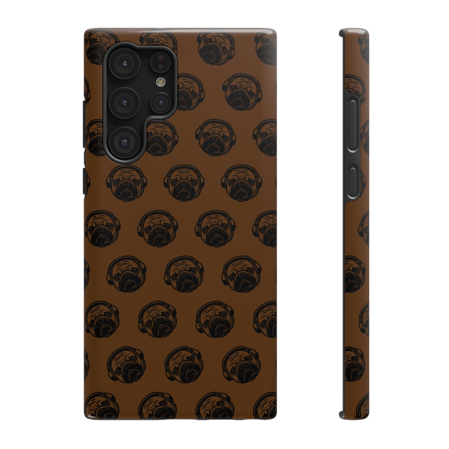 [Brown] Poogstek Logo Stylish Impact-Resistant Phone Case with Cool Headphone Design, Hipster Gift, Fun Phone Accessory, Trendy Tech Case, Unique [...]