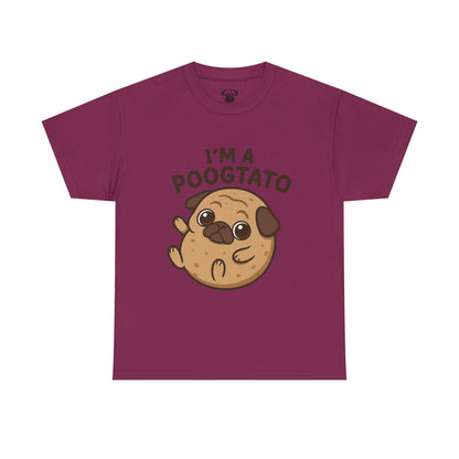 Cute Pug Potato Poogtato Tee, Casual Dog Lover's T-Shirt, Halloween Gift for Pet Owners, Funny Friendship Shirt, Unisex Cotton Tee