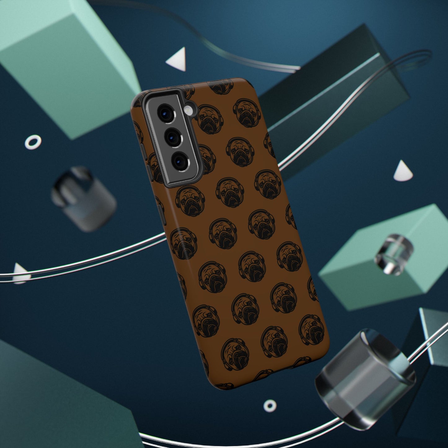 [Brown] Poogstek Logo Stylish Impact-Resistant Phone Case with Cool Headphone Design, Hipster Gift, Fun Phone Accessory, Trendy Tech Case, Unique [...]