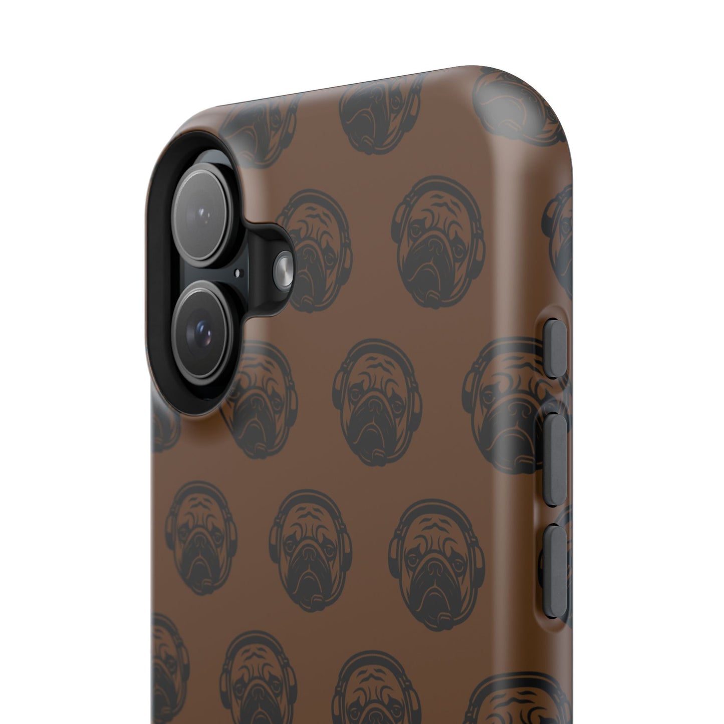 [Brown] Poogstek Logo Stylish Impact-Resistant Phone Case with Cool Headphone Design, Hipster Gift, Fun Phone Accessory, Trendy Tech Case, Unique [...]