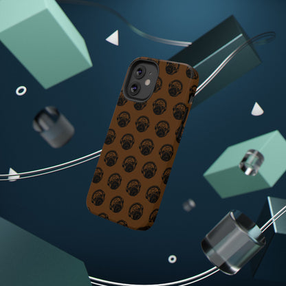 [Brown] Poogstek Logo Stylish Impact-Resistant Phone Case with Cool Headphone Design, Hipster Gift, Fun Phone Accessory, Trendy Tech Case, Unique [...]